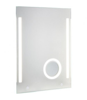 Miroir Earline + eclairage variable et miroir cosmetique,2 interrupt. sensitifs, 1000x800mm, 11,5W