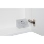Armoire à glace + eclairage en visiere blanc brillant - 2 portes 700x750x188 mm