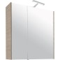 Armoire a glace avec eclairage tranche écru - 2 portes 700x750x188mm