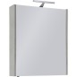 Armoire a glace avec éclairage Chene gris pierre décor, 1 porte 600x750x188mm