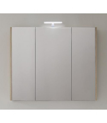 Armoire a glace avec éclairage Tranche écru, 3 portes 950x750x188mm