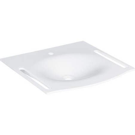 Vasque Elida en bétacryle blanc, avec 1 trou robinet lxhxp: 620x132x540mm