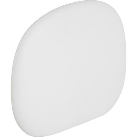 Strapontin Elida en PU blanc fixation alu, 398x57x338mm avec fixation