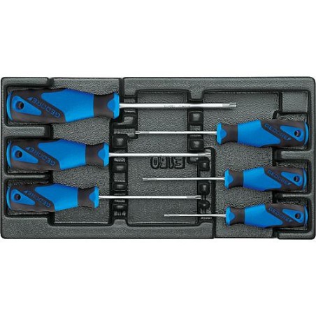 Jeu de tournevis GEDORE 6 pieces en module plast. ABS Torx