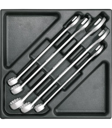 Jeu de cles a fourche GEDORE 5 pieces en module plastique ABS