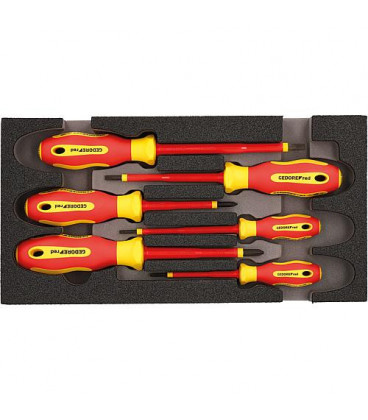 Kit tournevis GEDORE red 6 pcs fente/Phillips VDE