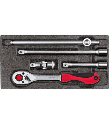 Kit clé GEDORE red 5 pcs 1/2" avec cliquet