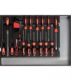 Kit outils GEDORE rouge tournevis et limes 570x410mm a 482x345mm