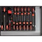 Kit outils GEDORE rouge tournevis et limes 570x410mm a 482x345mm