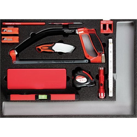 Kit outils GEODRE rouge Mesurer et couper 570x410mm a 482x345mm