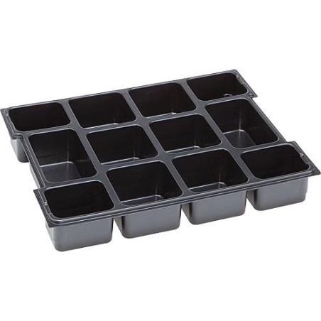 Garniture pour petites pieces pour L-BOXX 102 - 12 compartiments plastique thermoformé