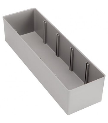 Bac gris I3 pour mallettes i-BOXX et tiroir 72 78x260x63 mm