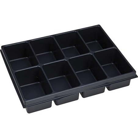 petites pieces, 8 alveoles convient pour I-Boxx 72 H3 et tiroirs 72, 345x270x63 mm