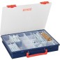 Boite a compartiment bleue avec 16 cases l : 325mm, L : 260mm, H : 55mm