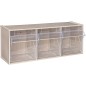 Boitier ouvert de stockage transparent 3 cases