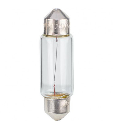 Ampoule -Soffitten 24V, 5W pour eclairage interieur et plaque arriere, emballage  :  10 pieces