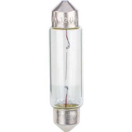 Ampoule Soffitten 12V, 5W pour eclairage interieur et plaque arriere, emballage  :  10 pieces