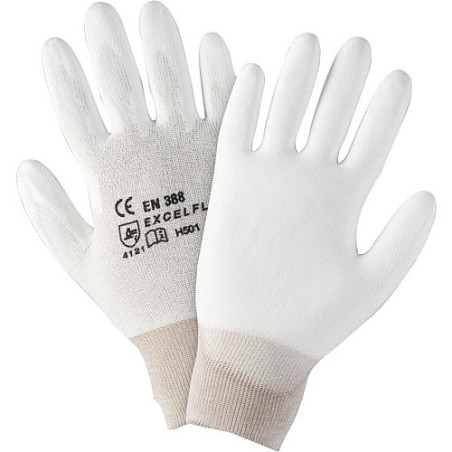 Gants de travail pour montage, nylon blanc, taille XL