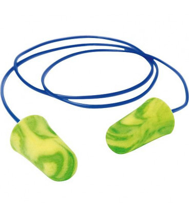 Bouchon protege-oreilles en sachet Pura-Fit Cord pour une seule utilisation. Emballage 200 paires