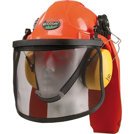 Casque de protection complet orange