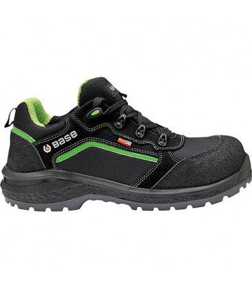 chaussures de securite BASE Be-Powerful, noir-vert Taille 46, 100% etanche