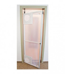 Porte battante protection poussiere jusqu'a 2750mm de haut, butée gauche ou droite