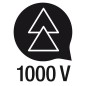 Tapis isolant trempe VDE 1000x1000mm