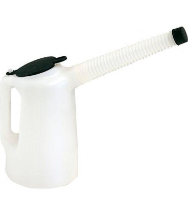 Gobelet gradue 2 litres avec ecoulement flexible et fermeture