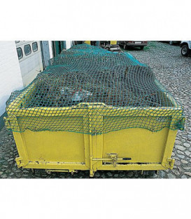 Filet pour container 3,5x8,0m, sans noeud en PPM 3mm, vert