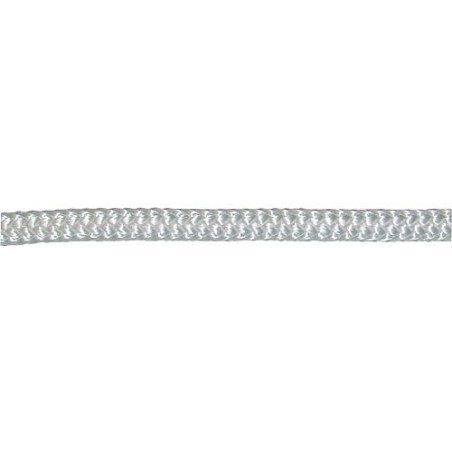 GEWA-Corde en fibre, polyamide tressé diam. 8 mm, L 25m , blanc