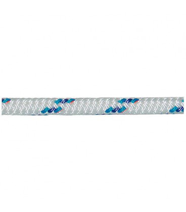 GEWA-Corde en fibre, cordage tressé diam. 6 mm, L 10 m, bleu-blanc