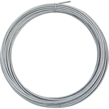 Cable a torons ronds DIN 3055 6 x 7 avec fibre, diam. 3 mm / 25 m, zingué