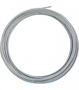Cable a torons ronds DIN 3055 6 x 7 avec fibre diam. 4 mm / 25 m, zingué