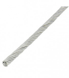 Cordon inox A4 semi-rigide 7 cables a 7 fils, diam. 5,0 mm, Longueur: 250 m