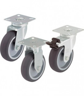 Roue de guidage LPA-TPA 100G charge limite 70 kg roue diam. 100 mm, taille plaque 60x60mm