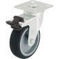 Roue de guidage avec blocage LPA-TPA 75G-FI, charge 75 kg roue diam. 75 mm, taille plaque 60x60mm