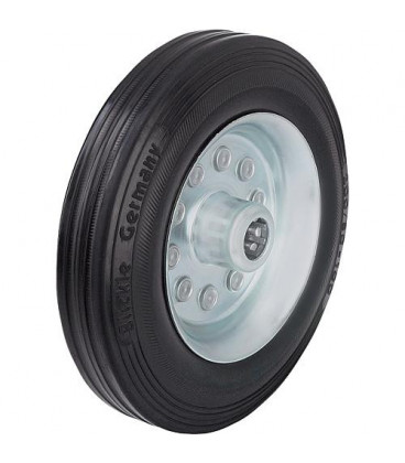 Roue de guidage caoutchouc av jante acier VE 160/20R, charge 135 kg roue diam. 160 mm, trou axial diam. 20 mm