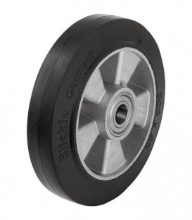 Roue en caoutchouc poids lourd, alu ALEV 125/15K charge 250 kg roue diam. 125mm, trou axial diam. 15mm