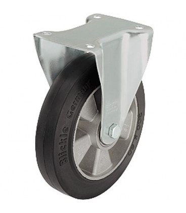 Roulette fixe poids lourd B-ALEV 160K, charge limite 400kg roue diam. 160mm, dim plaque 140x110mm