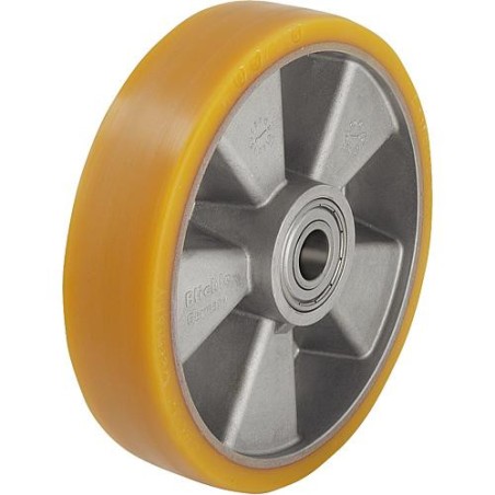 Roue poids lourd polyurethane/alu ALTH 100/15K, charge 250 kg, roue diam. 100mm, trou axial diam. 15mm