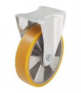 roue fixe poids lourd PU/acier BH-ALTH 160K, charge 550 kg roue diam. 160mm, dim plaque 140x110mm