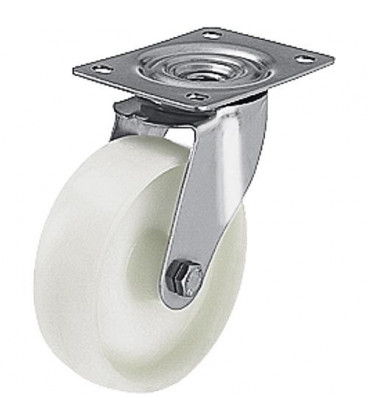 Roue de guidage polyamide/inox LEX-PO 150G, charge limite 300 kg roue diam. 150mm, dim plaque 140x110mm