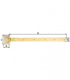 Penture anglaise 491/59x103mm jaune galva