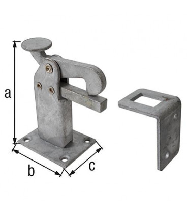 Blocage de porte fixation au sol ***BG*** 95x65mm - galvanisé a chaud