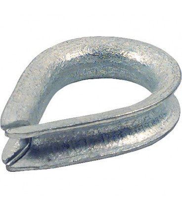 Cosse de cable EN 13411-1 ( Din 6899 type BF), galvanise a chaud pour cable metallique 8 mm