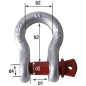 Manille, HR, calibre 1/2 Capacite de charge 2000 kg 1 piece