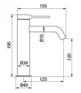 Mitigeur lavabo Time Male XL