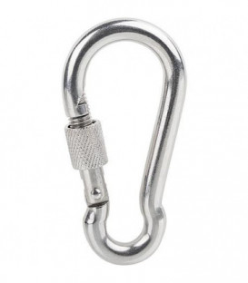 crochet de carabinier avec ecrou securite 8x80 A4 UE 100