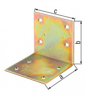 Equerre large 60x60x60mm jaune zinguée