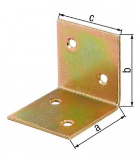 Equerre large 60x60x60mm jaune zinguée